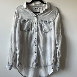 BDG Blue/Grey/White Flannel Button-Down Shirt